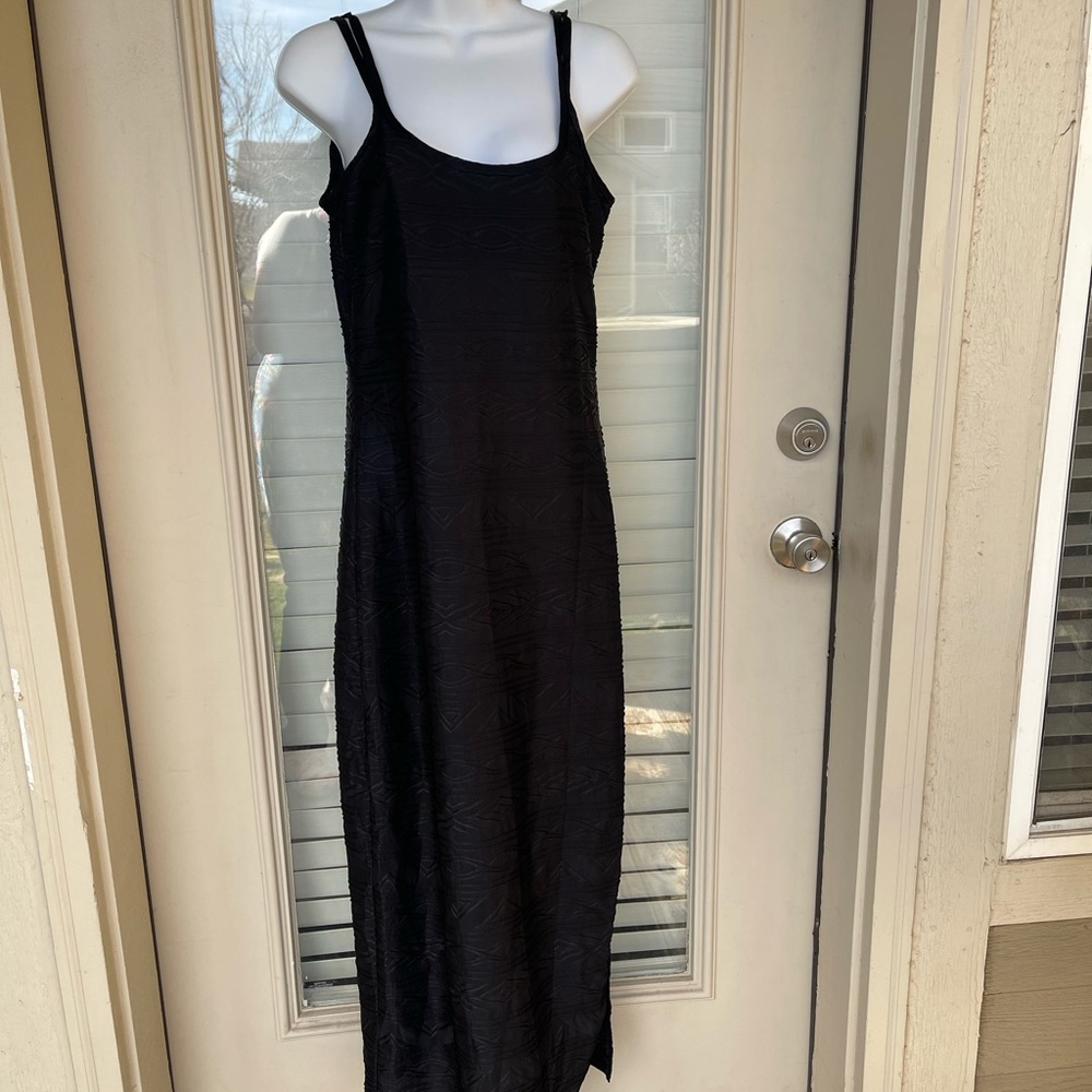 Shape fx Newport New black sheer full length slip cover up shelf bra used size 8